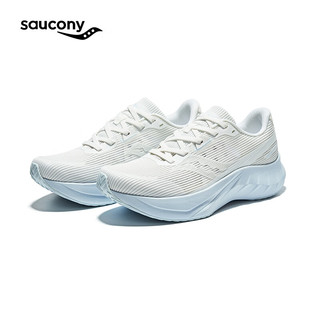 saucony 索康尼 TIDE浪潮2缓震跑鞋女跑步鞋竞速训练运动鞋白兰39