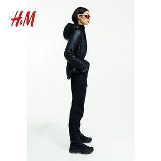 H&M女士运动裤合身防风疏水户外长裤1162802 黑色 155/64A