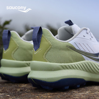 Saucony索康尼炽焰BLAZE TR缓震户外耐磨越野跑鞋女跑山运动鞋白绿38