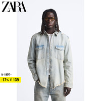 ZARA 折扣季  男装 套染牛仔长袖衬衫外套 1538370 406