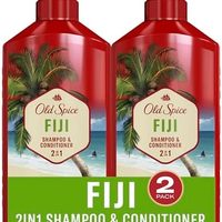 Old Spice Fiji 男士二合一洗发水和护发素，每件 44 液体盎司 约1.3L，双件装