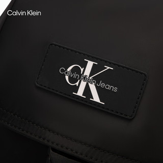 Calvin Klein Jeans24春夏男士经典标牌翻盖抽绳口旅行双肩包圣诞HH3947 001-太空黑 OS
