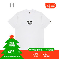 Aape it 男装短袖T恤冬活力潮流字母图案印花9690XXK WHX/白色 S