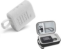 JBL 杰宝 Go 3 便携式防水无线蓝牙音箱套装,带高级便携盒(蓝粉色)