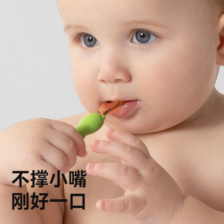 taoqibaby宝宝勺子自主进食婴儿学吃饭训练勺1岁辅食儿童餐具叉勺 粉色修狗-PPSU-赠收纳盒