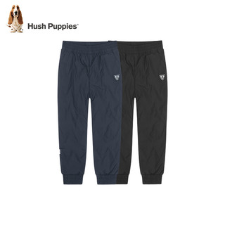 暇步士（Hush Puppies）童装男童女童羽绒长裤2023冬装儿童裤子保暖舒适三防科技面料 钻石黑 110cm