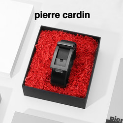 pierre cardin 皮尔·卡丹 皮尔卡丹皮带男商务休闲自动扣男士腰带时尚个性牛皮男裤带圣诞 枪色