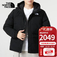 The North Face北面羽绒服男秋冬户外面包服防风保暖700蓬宽松连帽鹅绒夹克 JK3/黑色/拉链口袋 S