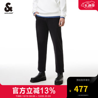 杰克·琼斯（JACK&JONES）春季男装直筒运动弹力灯芯绒纯色百搭长裤通勤潮休闲裤子男 E44黑砂色 170/76A/SR