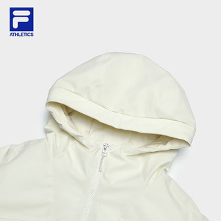 FILA 斐乐女士羽绒服户外运动宽松连帽保暖上衣 芦笋白-IV 160/80A/S