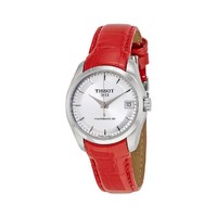 TISSOT 天梭 库图系列 80机芯气质红女士机械皮带手表