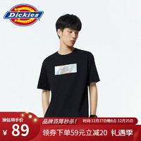 Dickies 帝客 短袖T恤男 纯棉时尚潮酷 百搭潮流圆领上衣10278 黑色 S