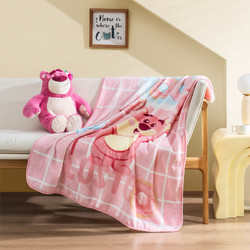 Disney 迪士尼 法兰绒毛毯子宝宝云毯办公室婴儿童午睡毯草莓熊140