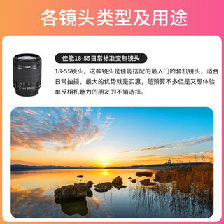 佳能（Canon） EOS 800D单反相机入门单反相机高清摄像 佳能800D+18-55标准镜头套机 标准套餐(64G卡+电池+相机包)