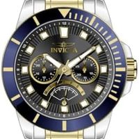 INVICTA 英弗他 男式专业潜水员 45 毫米不锈钢石英手表,双色(型号:46960), 双色调, 时尚