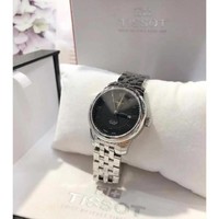 TISSOT 天梭 力洛克系列女表 钢带透明表底罗马数字日历自动机械手表腕表