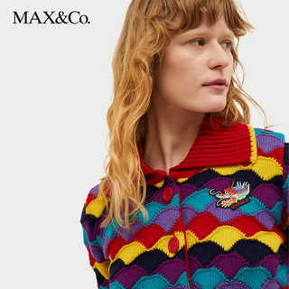 MAX&Co. 麦克斯蔻 新春胶囊系列 女士翻领针织衫 8341014602001 红色 M