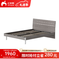 红苹果(RED APPLE)家具简约现代卧室家用轻奢排骨架板式韩式双人床1.5/1.8米R801-23 万橡 1800*2000