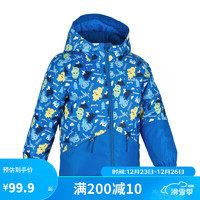 DECATHLON 迪卡侬 儿童防水保暖秋棉服WEDZE1蓝色小怪兽S-2907324