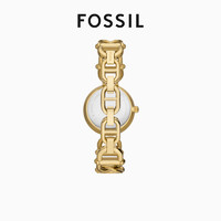 FOSSIL 化石手表女小金表个性小众气质简约高级金色精致石英腕表