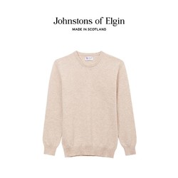 Johnstons of Elgin 男士经典圆领羊羔毛毛衣针织衫