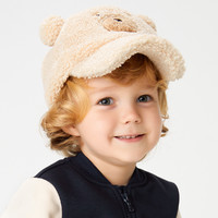 戴维贝拉 儿童帽子冬装男童鸭舌帽女童宝宝棒球帽