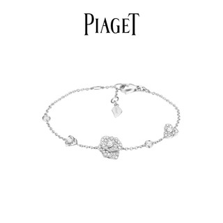 Piaget伯爵PIAGET ROSE系列立体玫瑰花18k白金钻石镶嵌女士手链