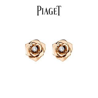 Piaget伯爵PIAGET ROSE系列立体玫瑰花K金钻石耳环