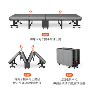 WENNA 稳纳 折叠床单人午休床办公室硬板床行军床医院陪护床硬板床四折床80cm