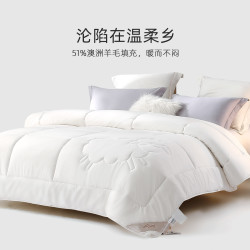 mercury水星家纺羊毛被澳洲春秋被冬被双人被子阳光卷毛宿舍被芯