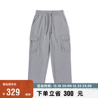 VANS范斯 男子针织长裤秋冬灰色个性帅酷工装风 灰色 S