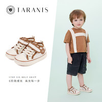 TARANIS 泰兰尼斯 211夏季学步鞋透气男 宝宝婴儿鞋软底机能鞋 白黑 23码 长15.0cm 适合脚长14.0cm