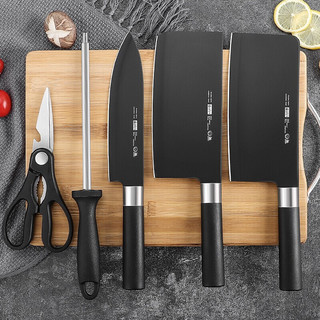 PLYS 派莱斯 刀具套装 厨房厨具13件套装 菜刀菜板不锈钢锅铲汤漏勺砧板