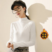 JEANSWEST 真维斯 KPP真维斯女士打底衫2023冬季新款韩版纯色半高领内搭长袖套头衣