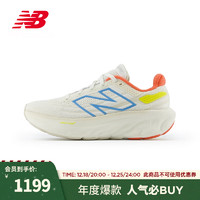 NEW BALANCE NB男鞋女鞋1080 v13系列专业缓震运动舒适跑步鞋 米白色 W1080O13 女款 标准鞋楦B 40.5 (女码脚长26cm)