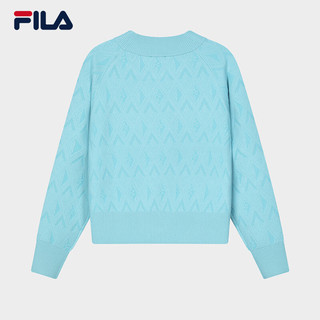 FILA Emerald斐乐女子织衫2024春时尚休闲满印优雅舒适毛衣 满印一-ZA 155/76A/XS