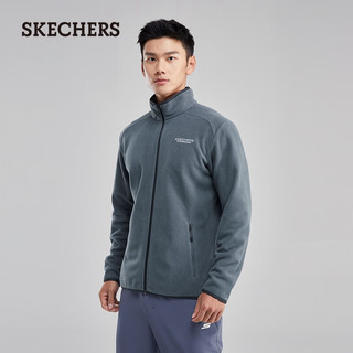 斯凯奇（Skechers）秋冬男子运动户外三合一冲锋衣加绒保暖舒适登山外套 碳黑/0018 M