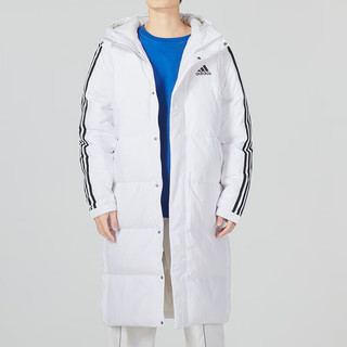 阿迪达斯 （adidas）男装女装羽绒服 运动服保暖时尚外套连帽长款羽绒服 HN2098/白色长款 XS