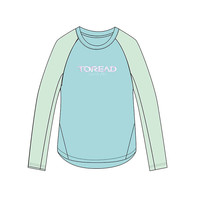 探路者（TOREAD） 儿童卫衣女中大童装春秋季款打底衫长袖T恤上衣 清溪蓝 120