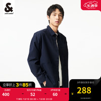 杰克·琼斯（JACK&JONES）2024年春季男日常工装风休闲长袖翻领多口袋衬衫男2241OS013 E39藏蓝12月21日前发货 170/92A/S