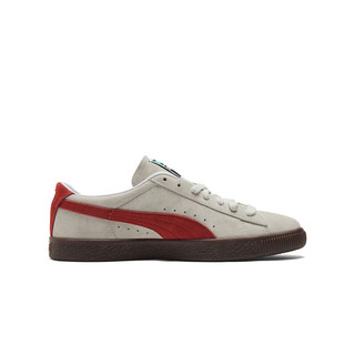 PUMA 彪马 男女同款复古休闲鞋 SUEDE VTG 374921 纯白色-酒红色-树胶色-16 41