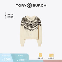 TORY BURCH 运动系列 毛衣开衫TB 154116 象牙白 104 S 推荐 100-110 斤