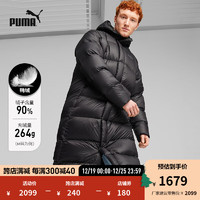 彪马（PUMA） 男子休闲长款羽绒外套 DOWN JACKET 678345 黑色-01 M(175/96A)