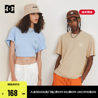 DC SHOES DCSHOES 23夏季新款刺绣LOGO上衣简约合身圆领情侣短袖T恤