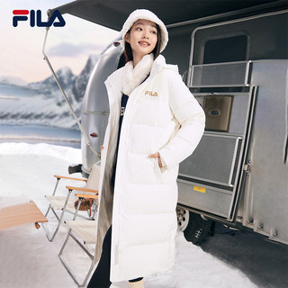 FILA 斐乐 2023冬新加厚上衣女士长款防污保暖羽绒服