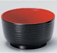碗 碗 饭碗(小) 黑 可用洗碗机 [11.4φ x 6.2cm] (7-172-1) 耐热ABS树脂 可用洗碗机 饭店 旅馆 漆器