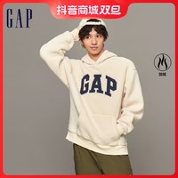 Gap 盖璞 男女装秋冬LOGO仿羊羔绒卫衣807084情侣上衣