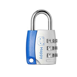 PLUS会员：奥本 卡通密码挂锁 健身房储物柜门锁学生宿舍柜锁工具箱锁017A蓝色