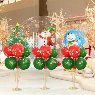 圣诞节气球桌飘圣诞树老人装饰新年活动氛围场景布置品