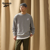 Reebok男女款HOODIE经典印花图案时尚街头休闲套头卫衣 001-黑色 L